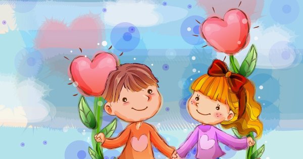 Мальчик и девочка мультяшные