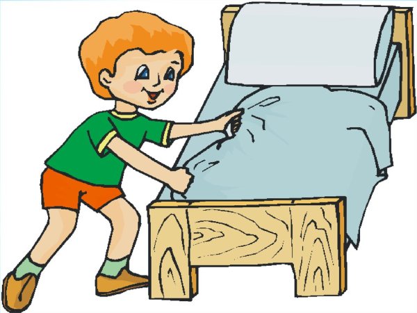 Заправленная кровать