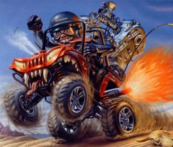 Открытка с квадроциклом