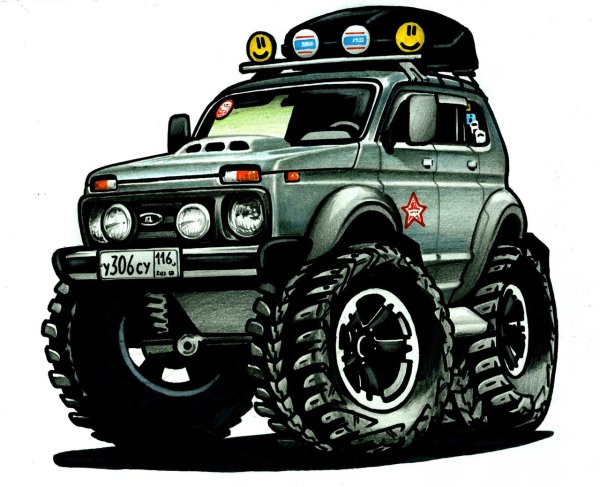 Нива 4х4 вектор оффроуд
