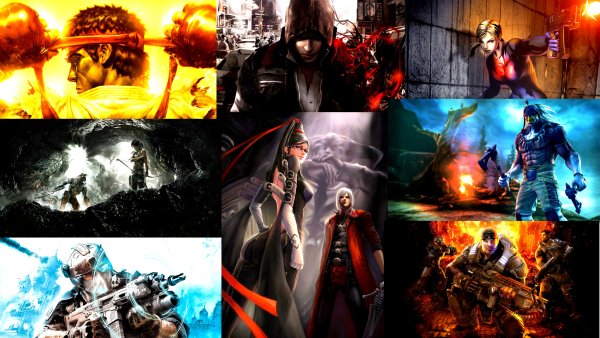 Герои компьютерных игр коллаж