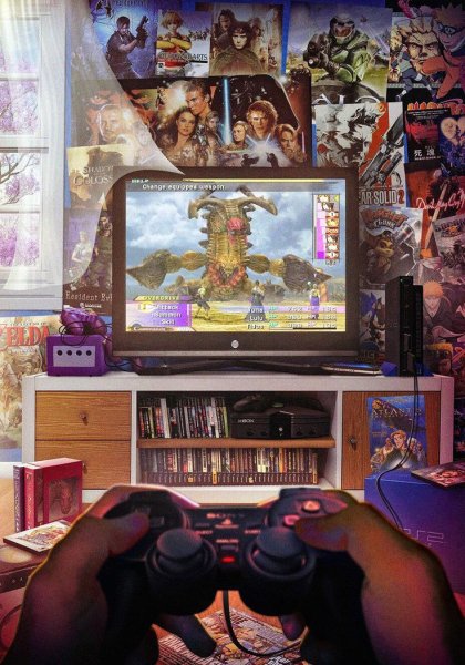 Комната игровая геймерская арт