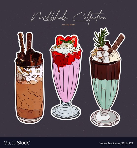 Иллюстрация шоколадного коктейль