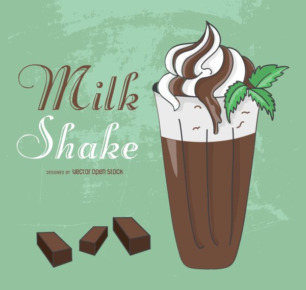 Иллюстрация шоколадного коктейль