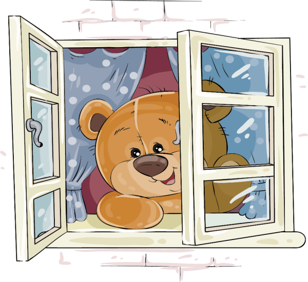 Медведь в окошке