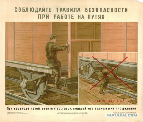 Плакаты по ТБ на железной дороге