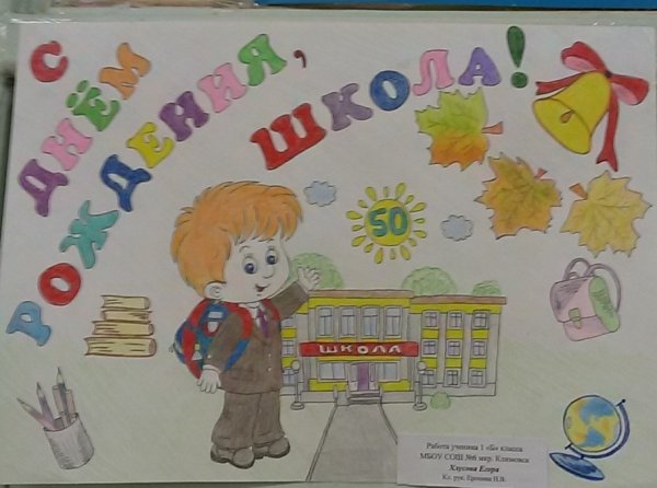 Стенгазета к юбилею школы