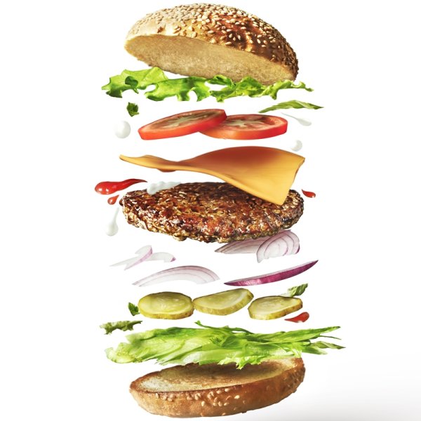 Сэндвич на белом фоне