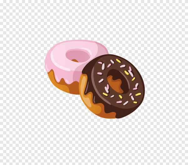 Пончик шоколадный мультяшные