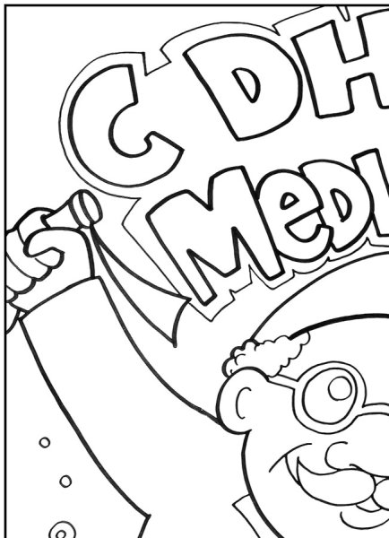 Плакат раскраска к Дню медика