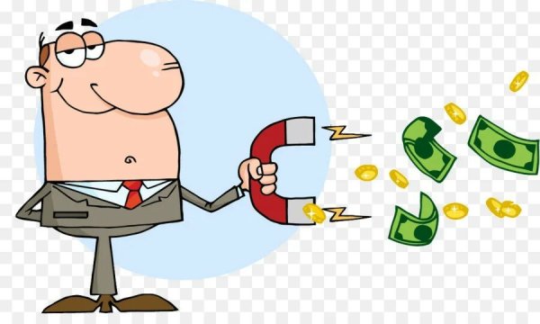 Мультяшные люди с деньгами