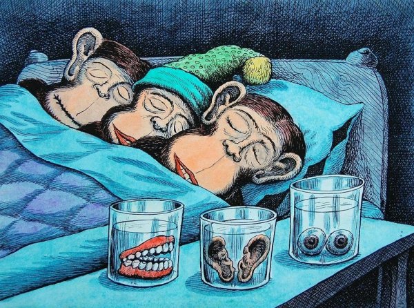 Спокойной ночи карикатура