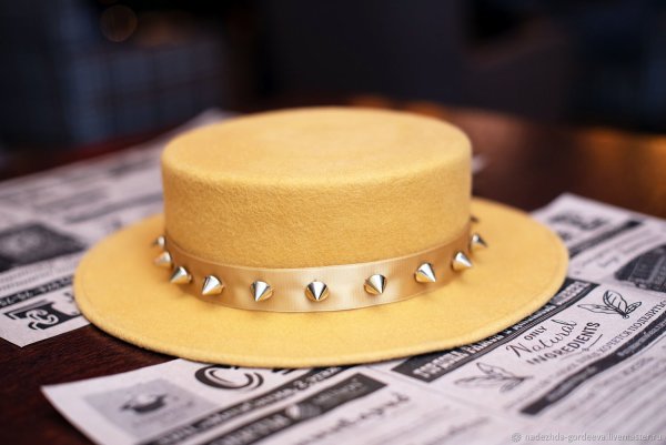 Шляпа канотье фетр