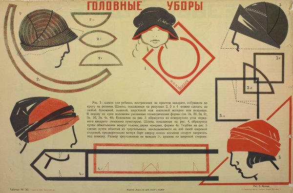 Выкройка шляпки клош 56 размера