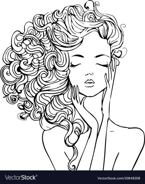 Кудри силуэт