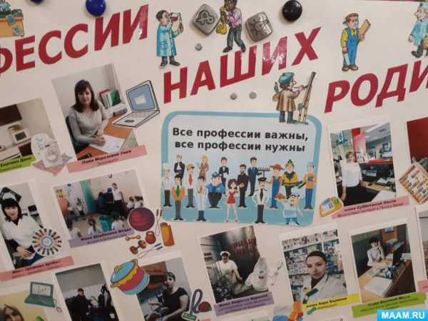 Плакат профессии родителей