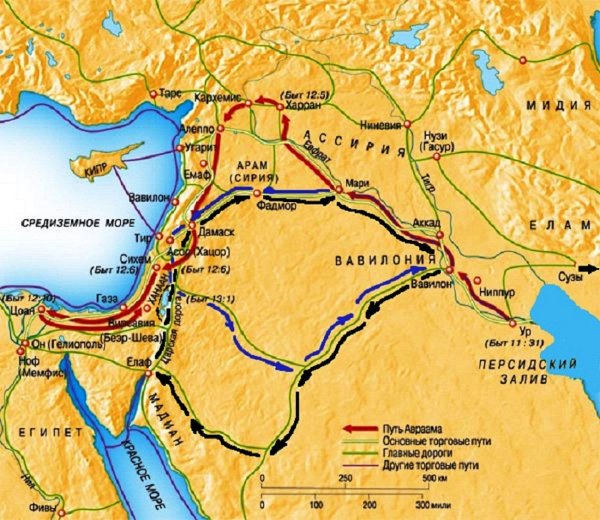 Древний Египет и Месопотамия на карте