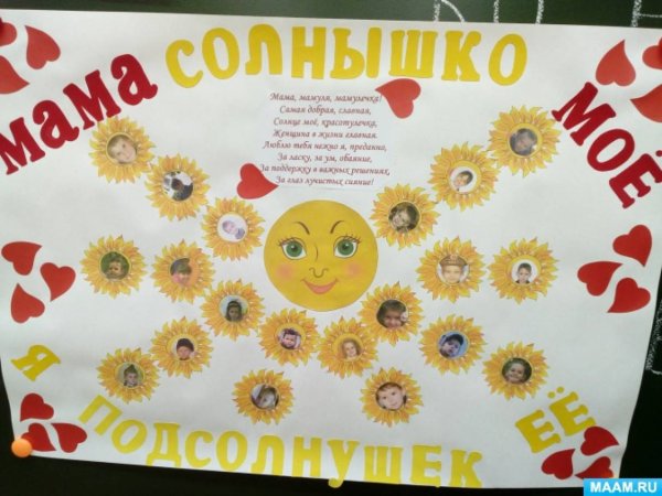 Оформление плаката ко Дню матери в школе