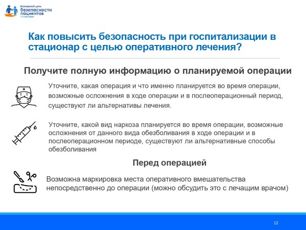 17 Сентября день безопасности пациента