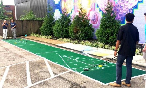 Шаффлборд на баннере