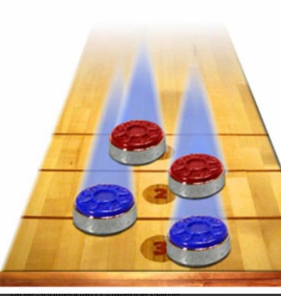 Игра шаффлборд вектор