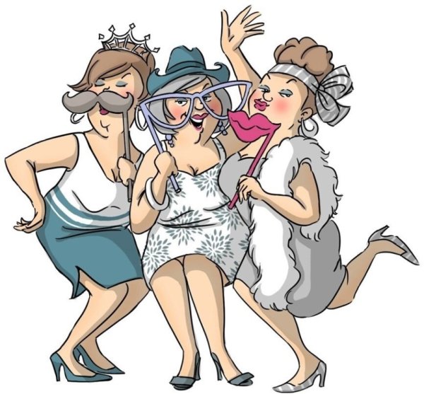 Подруги карикатура