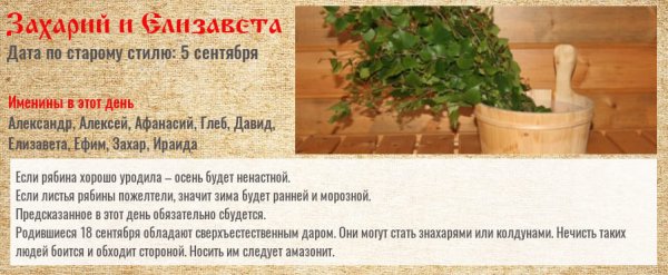 18 Сентября приметы