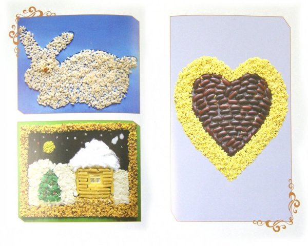 Панно из круп для детей