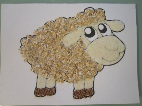 Аппликация крупами