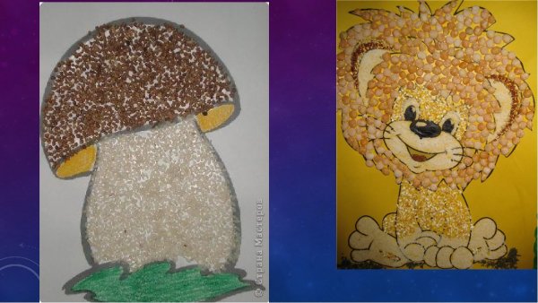 Поделки из крупы для детей