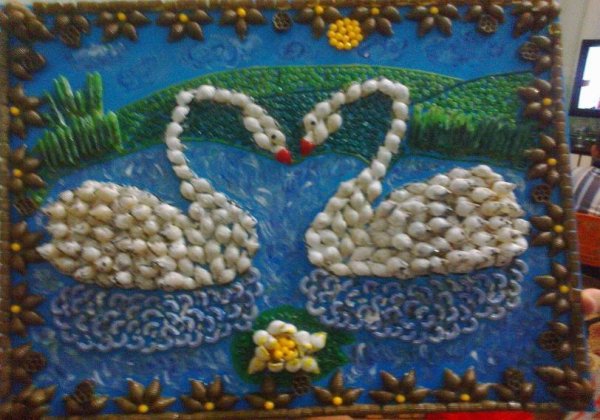 Аппликация из макаронных изделий