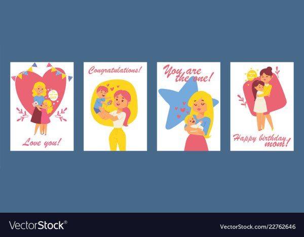 Happy Birthday Card vector mom