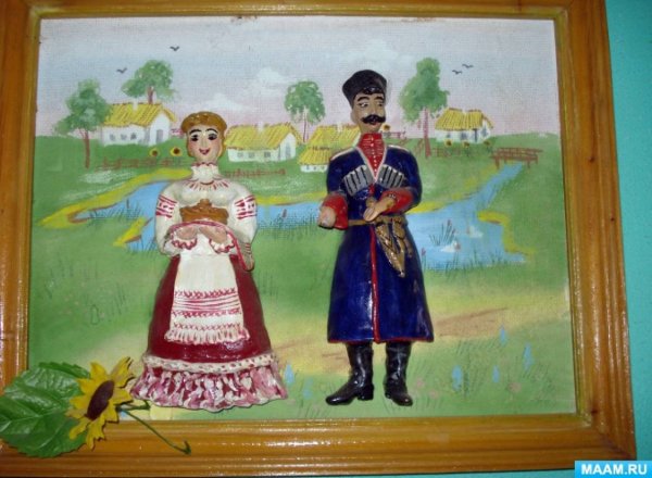 Национальный костюм Кубани рисунок