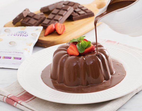 Шоколадный пудинг украшение