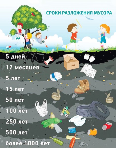 Сколько разлагается мусор