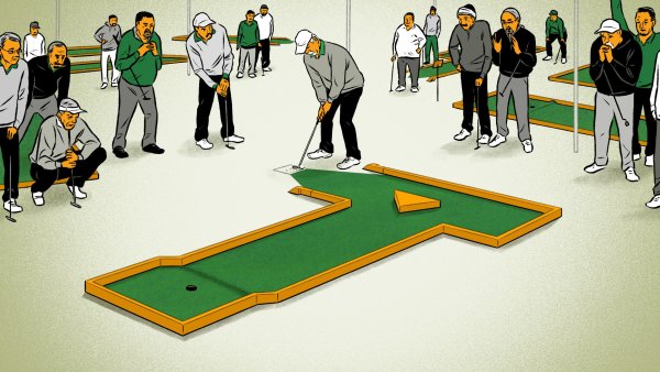 Уличный мини гольф как в Симпсонах