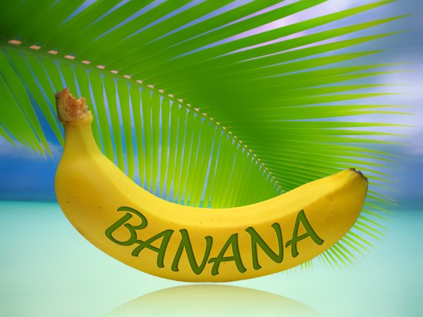 Надпись банан