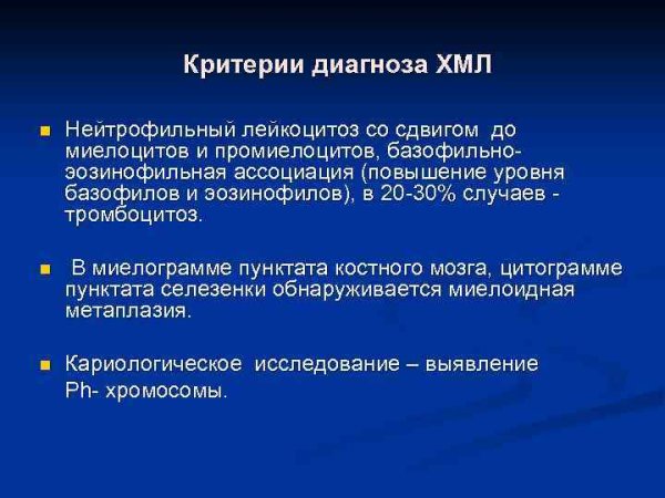 Хронический миелолейкоз диагноз