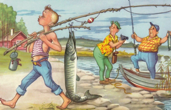 Рыбалка карикатуры