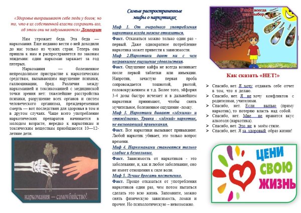 Пропаганда антинаркотической направленности и здорового образа
