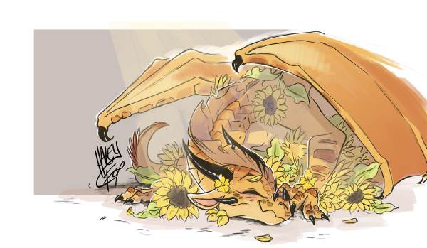 Осень с существом рисунок