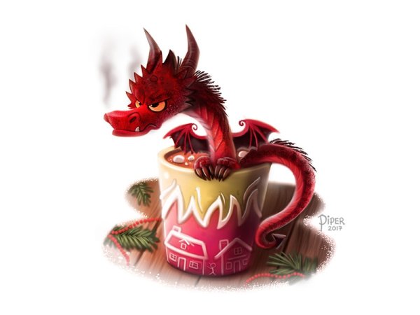 Дракончик в чашке