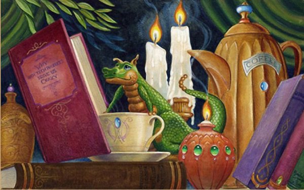 Дракончик с книгой