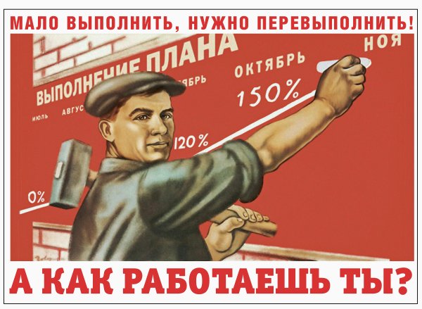 Плакаты СССР про труд