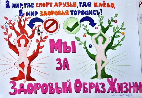 Плакат здоровый образ жизни