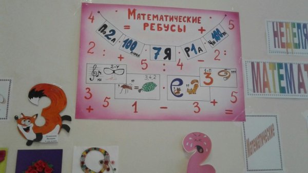 Плакат на неделю математики начальная школа