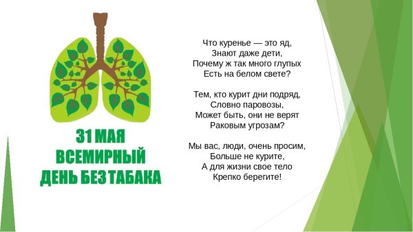 Плакат Здоровые лёгкие