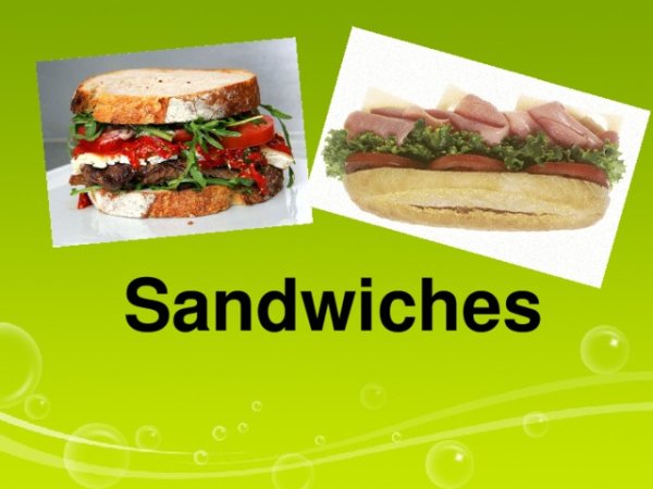 Карточки по английскому сэндвич