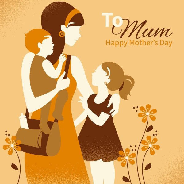 Открытка ко Дню матери рисунок