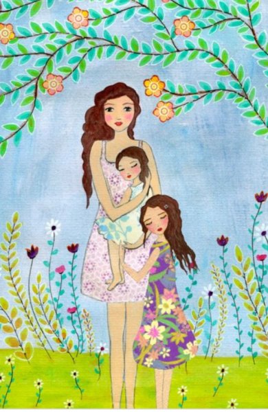 Рисунок мама и девочка детский